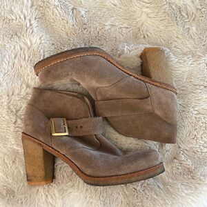 UGG Brienne Heeled Suede Leather Ankle Boots